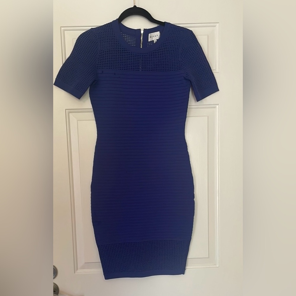 Milly Navy Knit Top